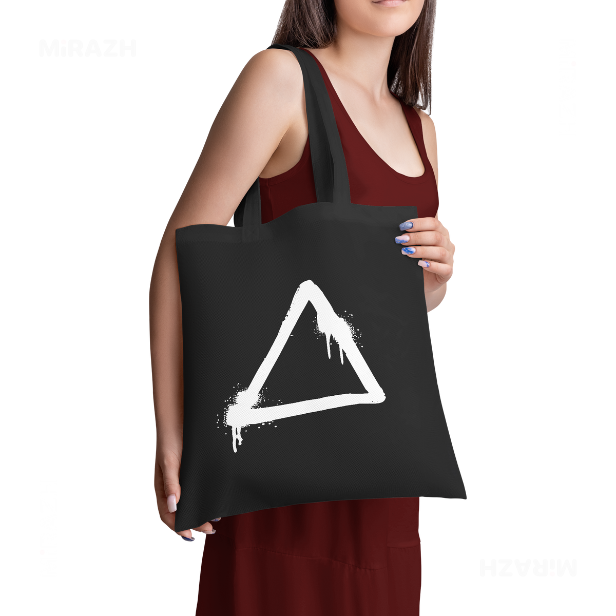 RisingTriangle Tote Bags 02 Black