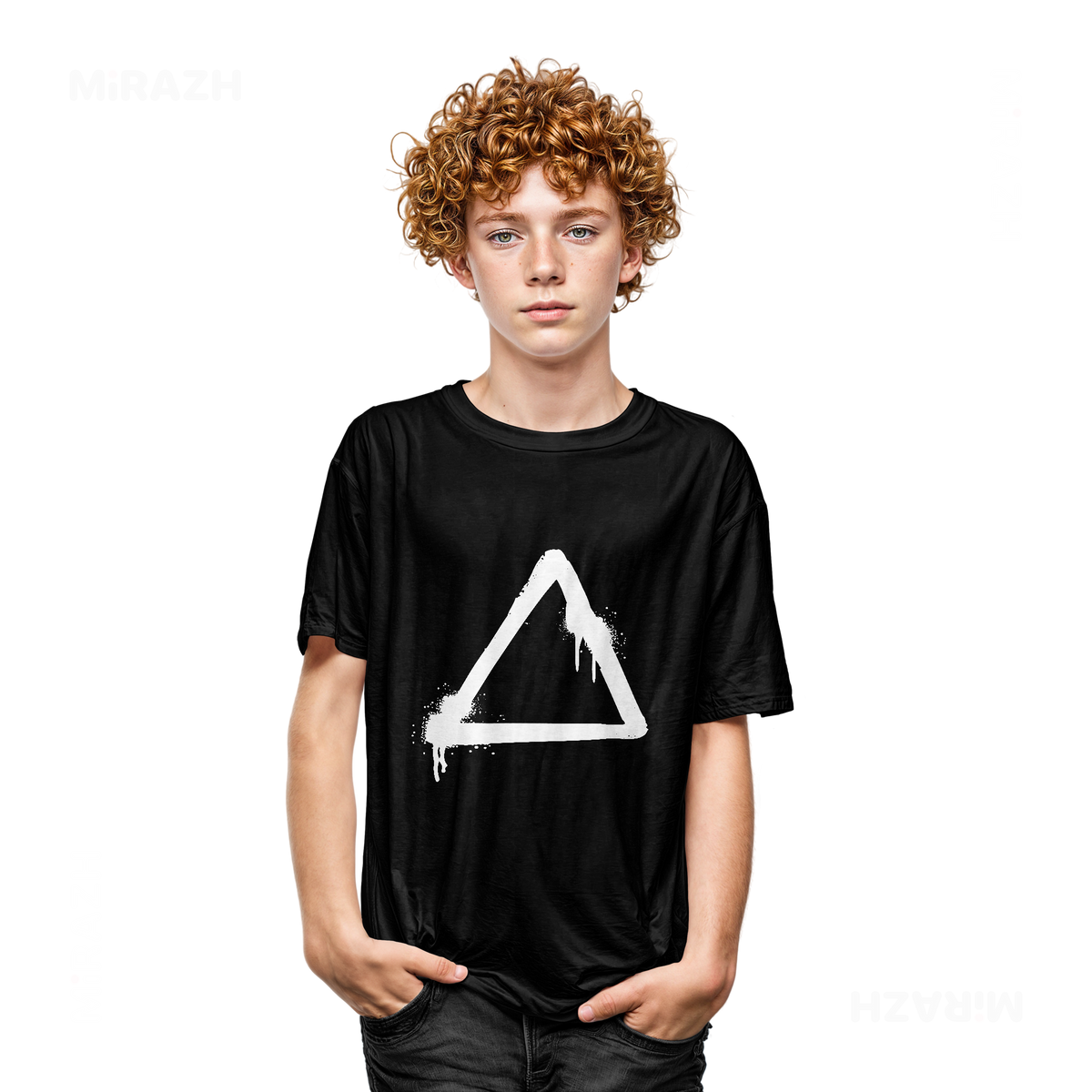 RisingTriangle Youth T Shirt 05 Black