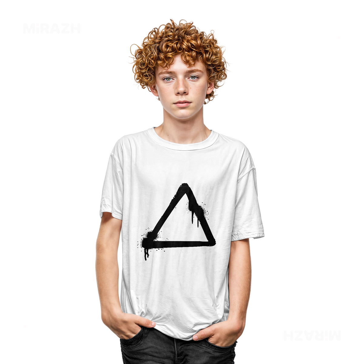 RisingTriangle Youth T Shirt 05 White