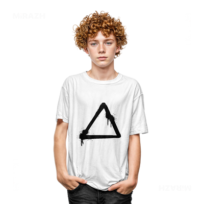 RisingTriangle Youth T Shirt 05 White