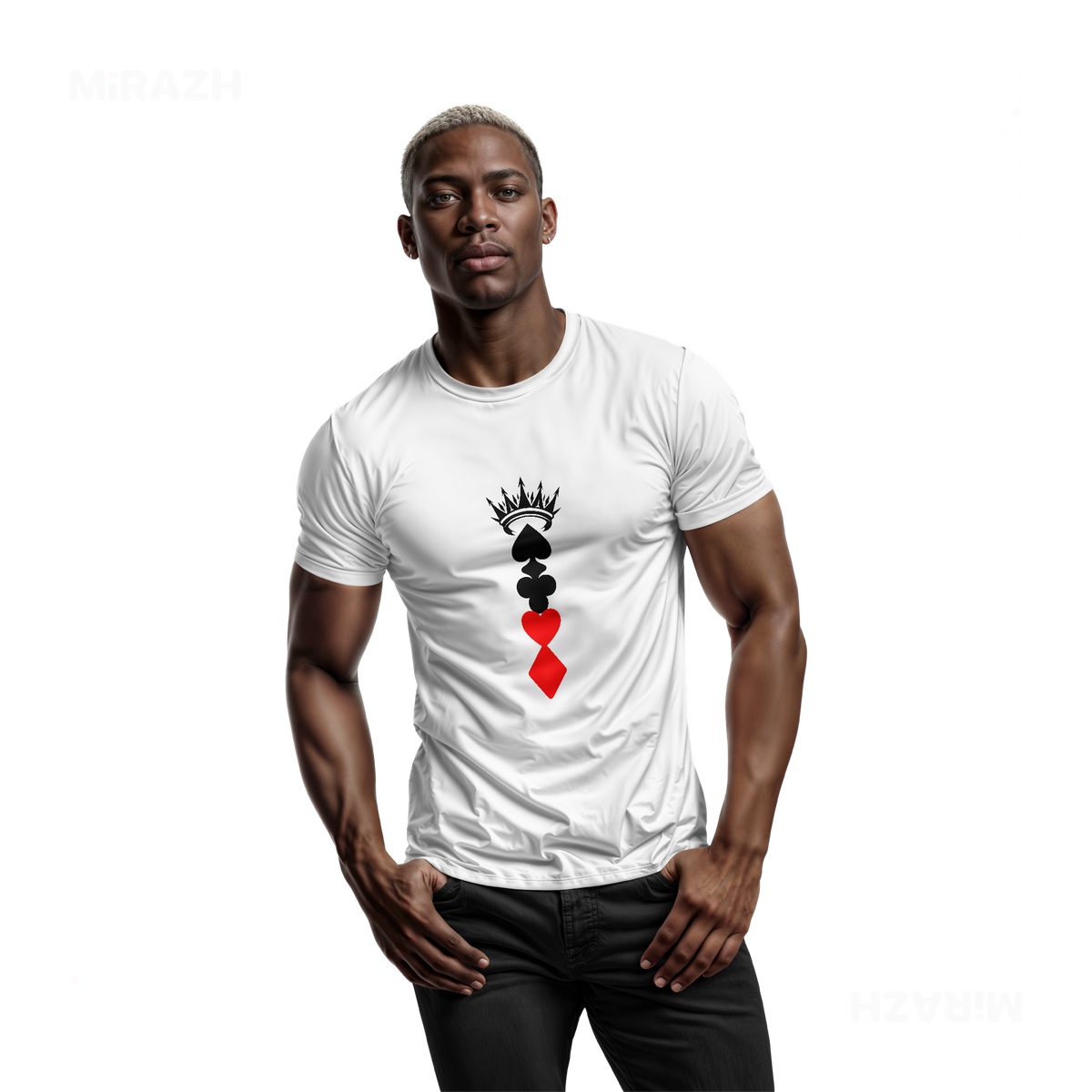 RoyalSuitStack Adult T Shirt 02 White