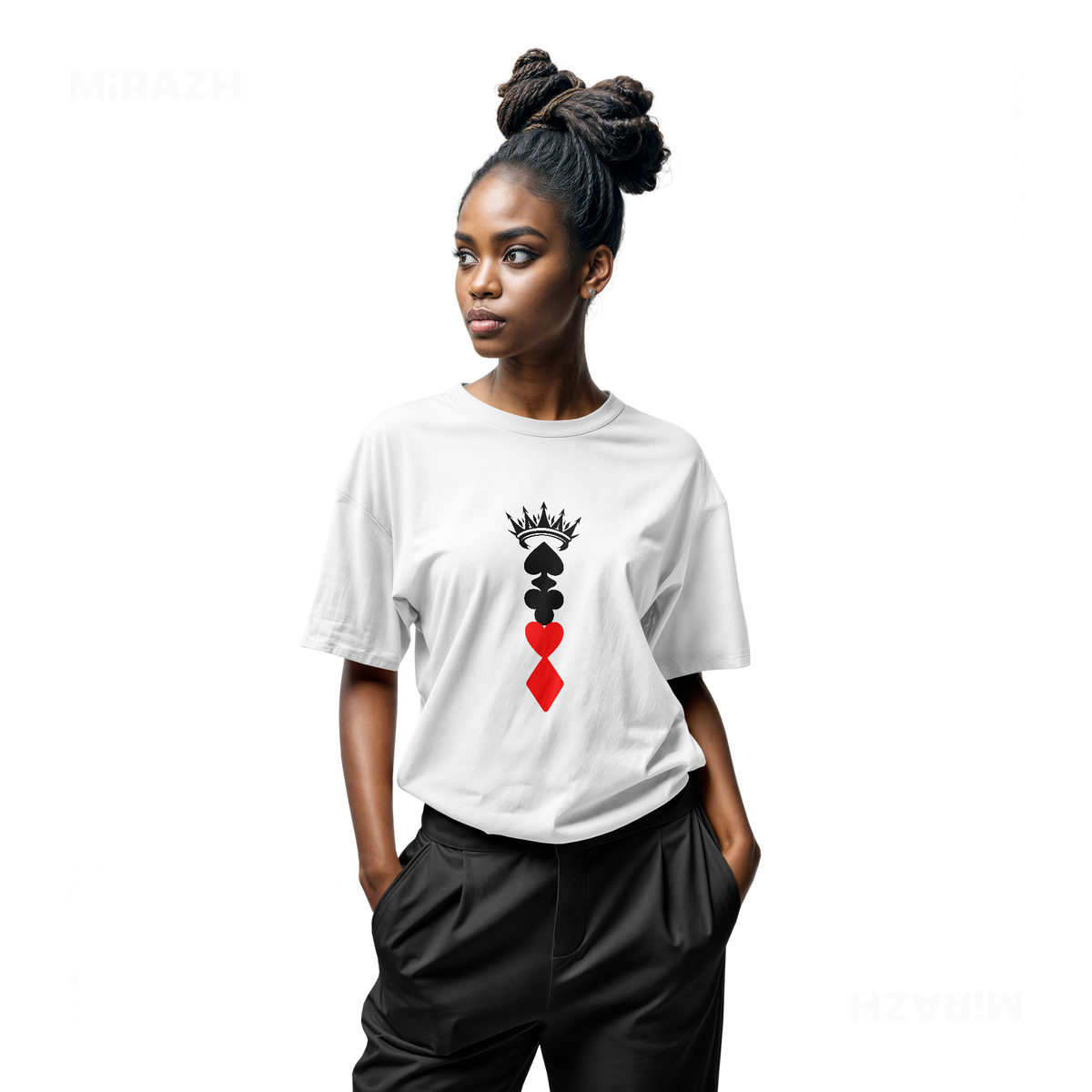 RoyalSuitStack Adult T Shirt 04 White