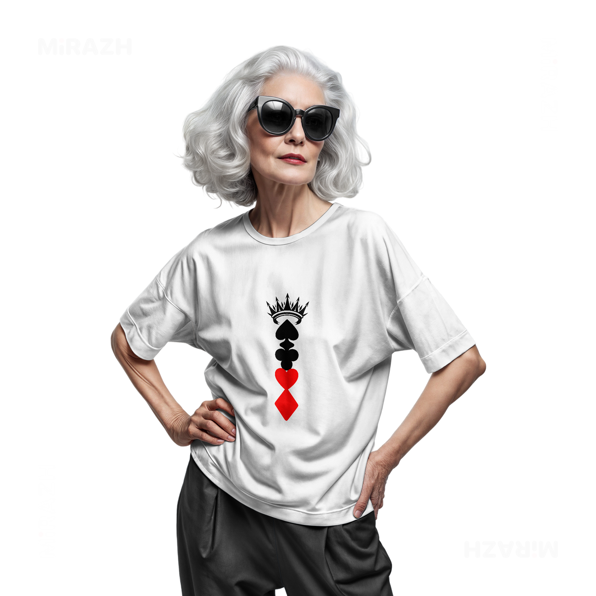 RoyalSuitStack Adult T Shirt 07 White