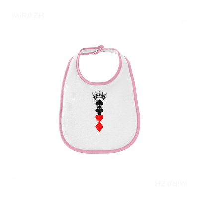 RoyalSuitStack Baby Bibs 01 White Pink