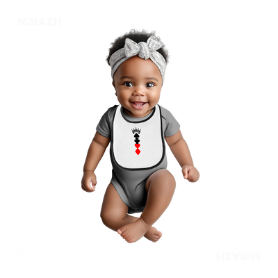 RoyalSuitStack Baby Bibs 04 White Black