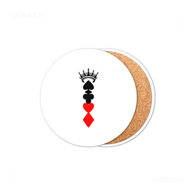 RoyalSuitStack Ceramic Coaster 01 Round