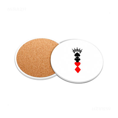 RoyalSuitStack Ceramic Coaster 05 Round