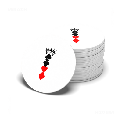 RoyalSuitStack Ceramic Coaster 06 Round