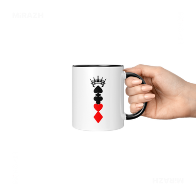 RoyalSuitStack Ceramic Mug 06 White Black