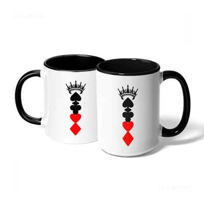 RoyalSuitStack Ceramic Mug 07 White Black