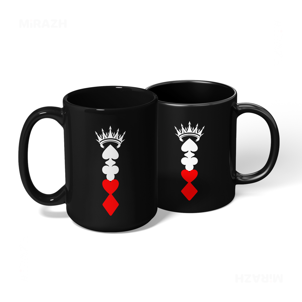 RoyalSuitStack Ceramic Mug 08 Black