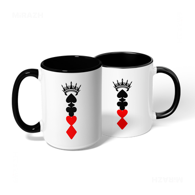 RoyalSuitStack Ceramic Mug 08 White Black