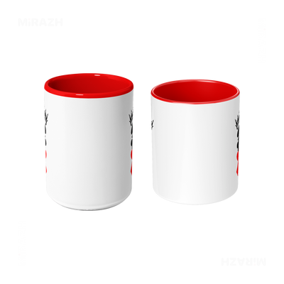 RoyalSuitStack Ceramic Mug 09 White Red
