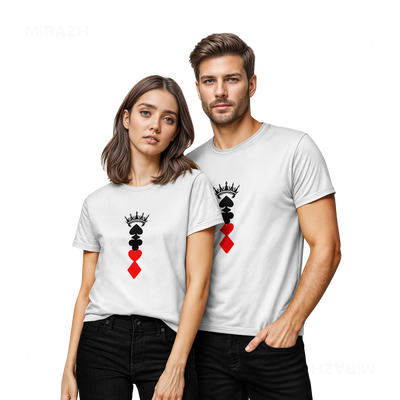RoyalSuitStack Couple T Shirt 02 White