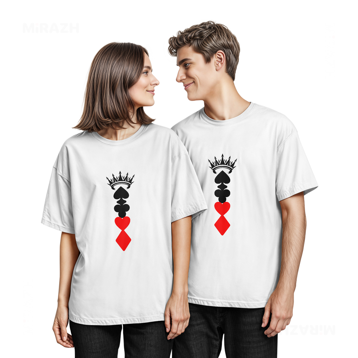 RoyalSuitStack Couple T Shirt 05 White