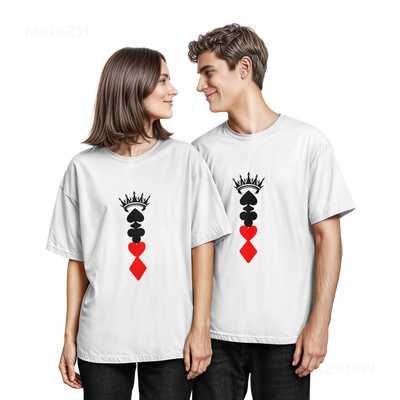 RoyalSuitStack Couple T Shirt 05 White