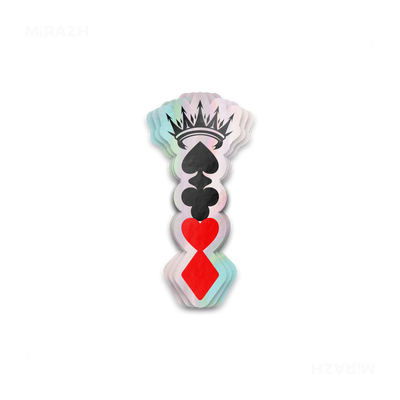 RoyalSuitStack Die Cut Holographic Sticker 01
