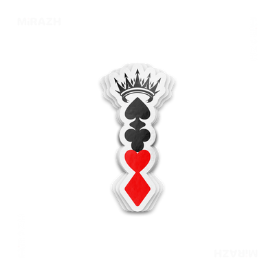 RoyalSuitStack Die Cut Outdoor Sticker 01 White