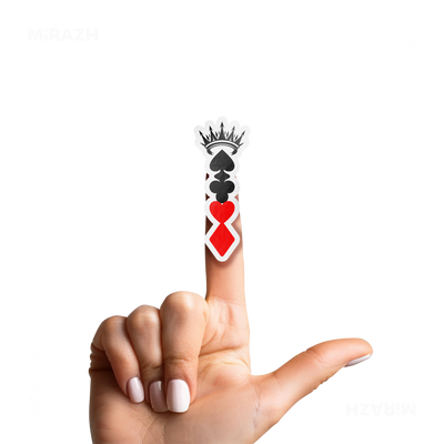 RoyalSuitStack Die Cut Outdoor Sticker 02 White
