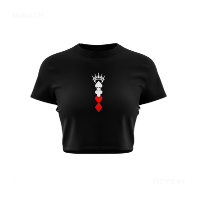 RoyalSuitStack Fitted Crop Top 01 Black