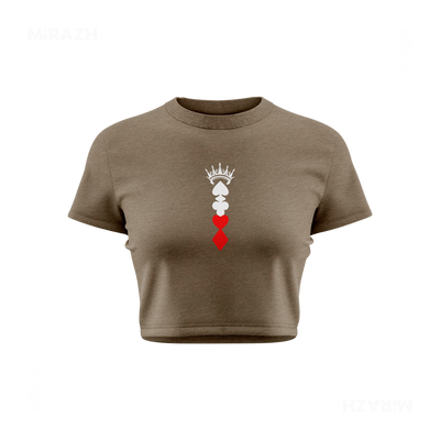 RoyalSuitStack Fitted Crop Top 01 Heather Olive