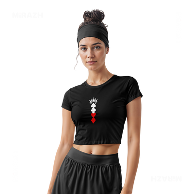 RoyalSuitStack Fitted Crop Top 02 Black