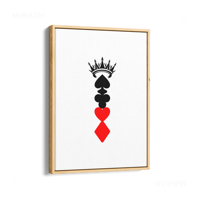 RoyalSuitStack Framed Canvas 01 Natural Wood