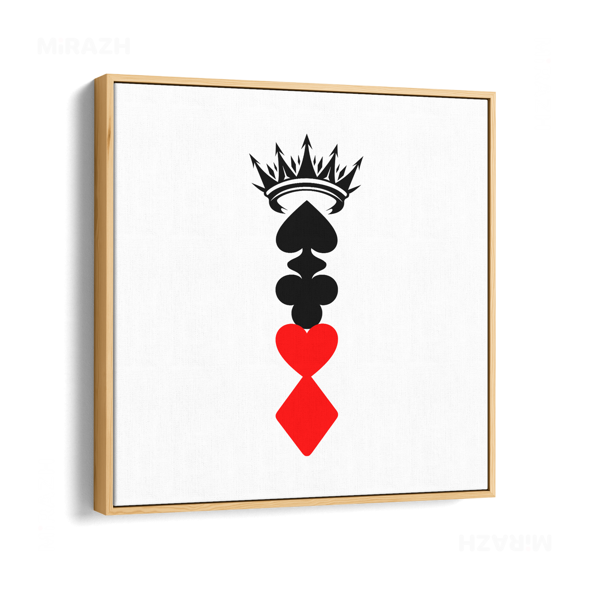 RoyalSuitStack Framed Canvas 04 Natural Wood