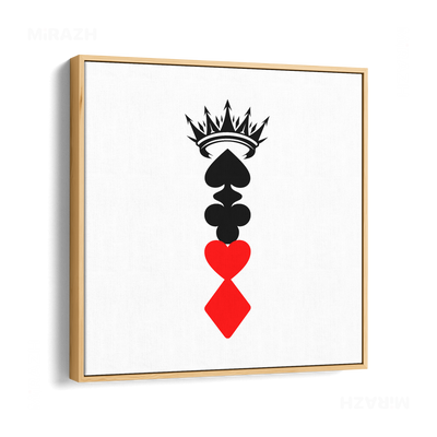 RoyalSuitStack Framed Canvas 04 Natural Wood