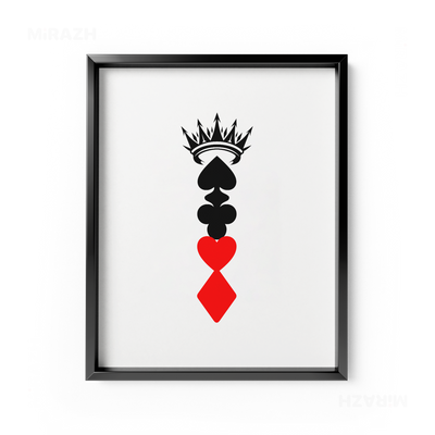 RoyalSuitStack Framed Poster 01 Black Aluminum