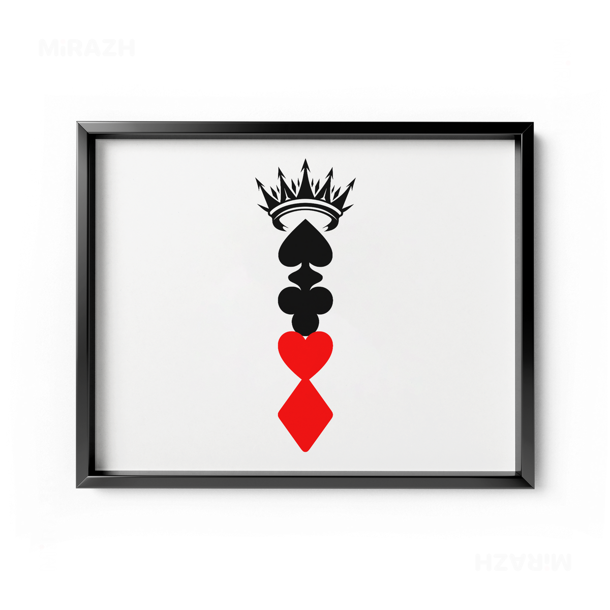 RoyalSuitStack Framed Poster 03 Black Aluminum