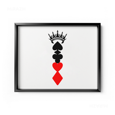 RoyalSuitStack Framed Poster 03 Black Aluminum