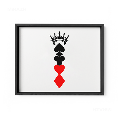 RoyalSuitStack Framed Poster 03 Black Wood