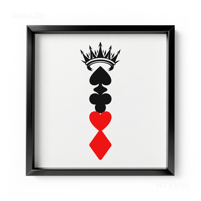 RoyalSuitStack Framed Poster 04 Black Aluminum