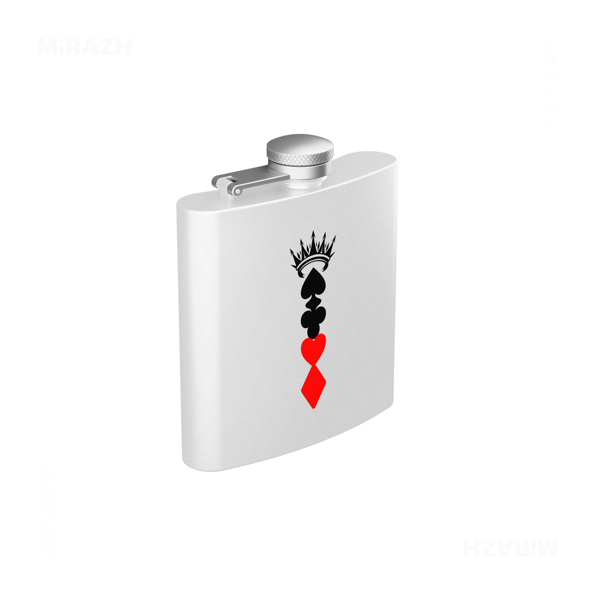 RoyalSuitStack Hip Flasks 03 White