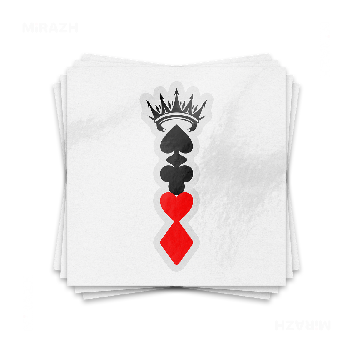 RoyalSuitStack Kiss Cut Sticker 01 Clear