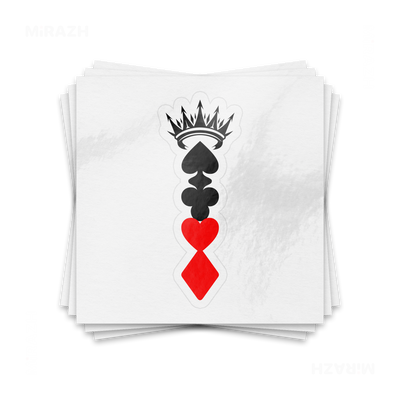RoyalSuitStack Kiss Cut Sticker 01 White