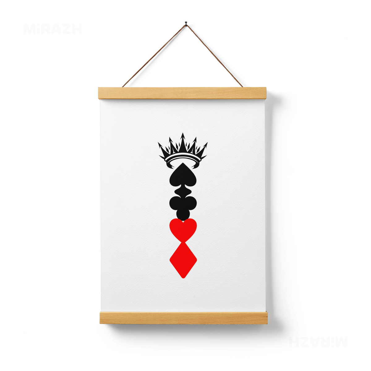 RoyalSuitStack Magnetic Hanger Poster 01 Natural Wood