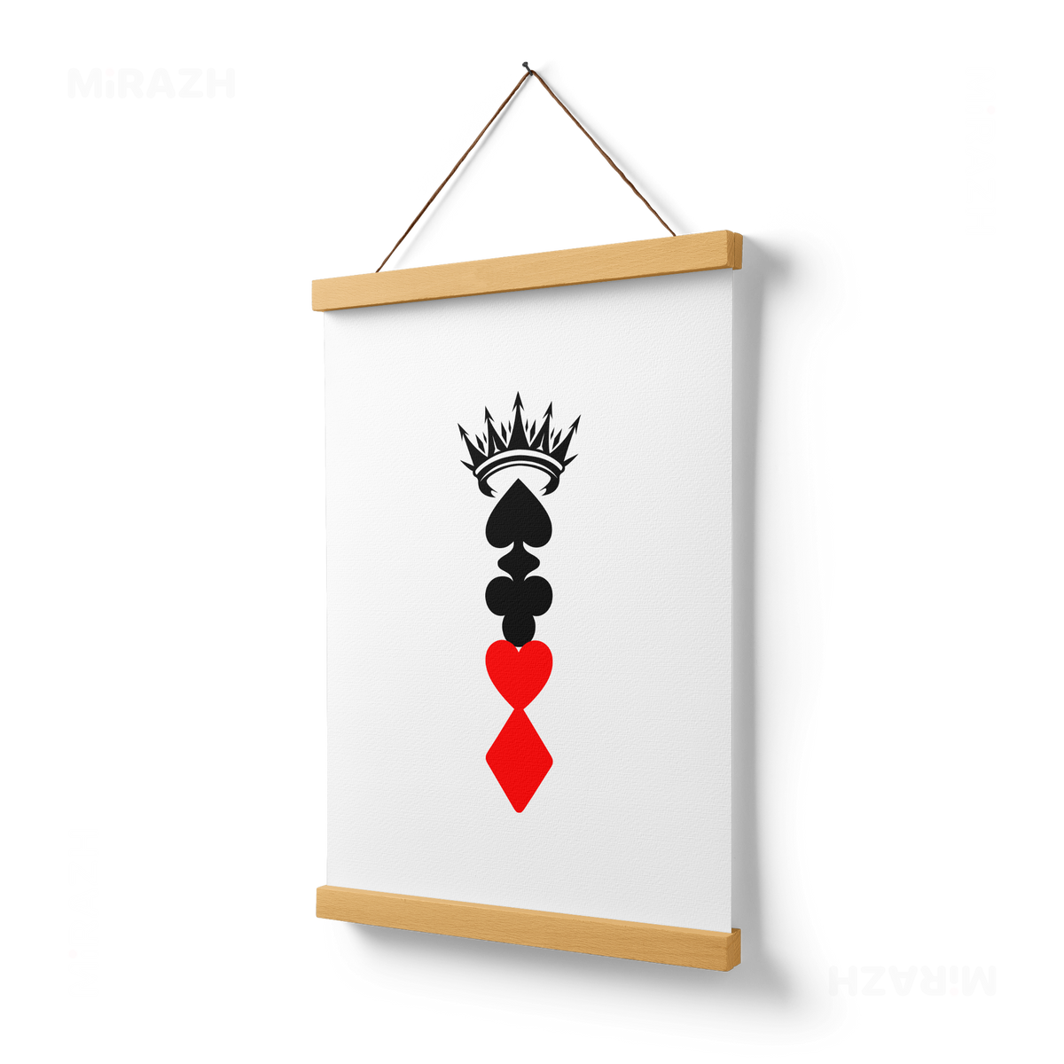 RoyalSuitStack Magnetic Hanger Poster 03 Natural Wood