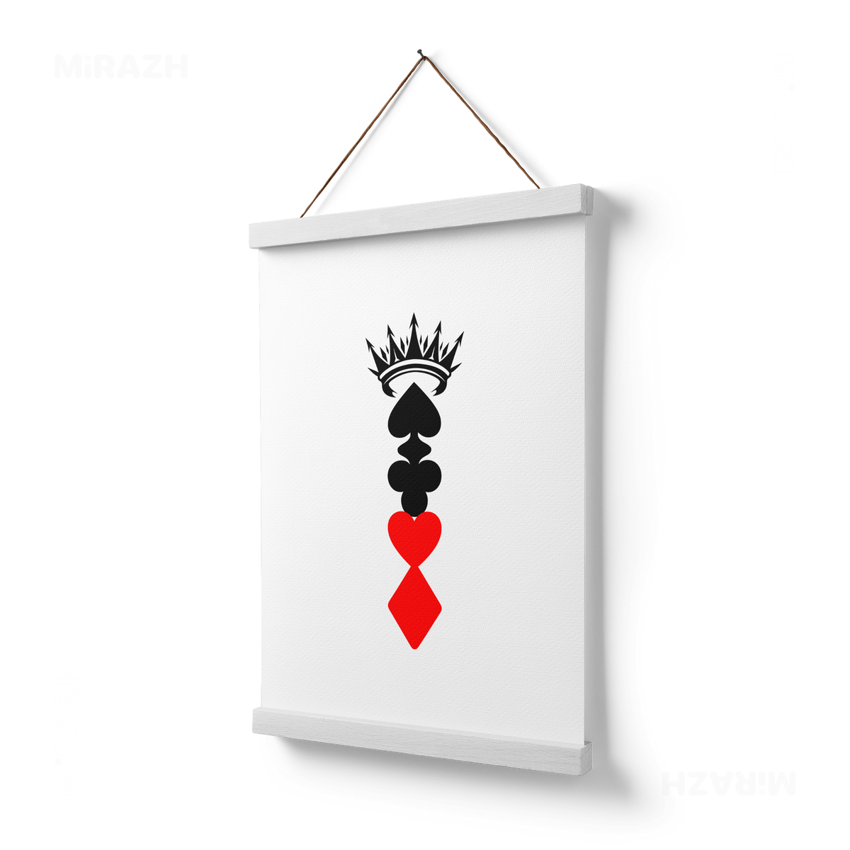 RoyalSuitStack Magnetic Hanger Poster 03 White Wood