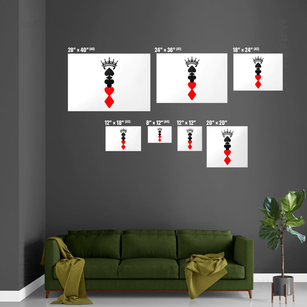 RoyalSuitStack Magnetic Hanger Poster 07 White Wood