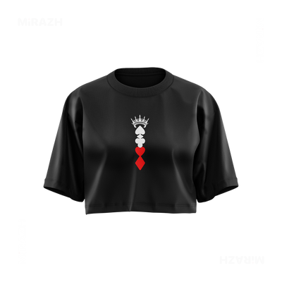 RoyalSuitStack Over Sized Crop Top 01 Black