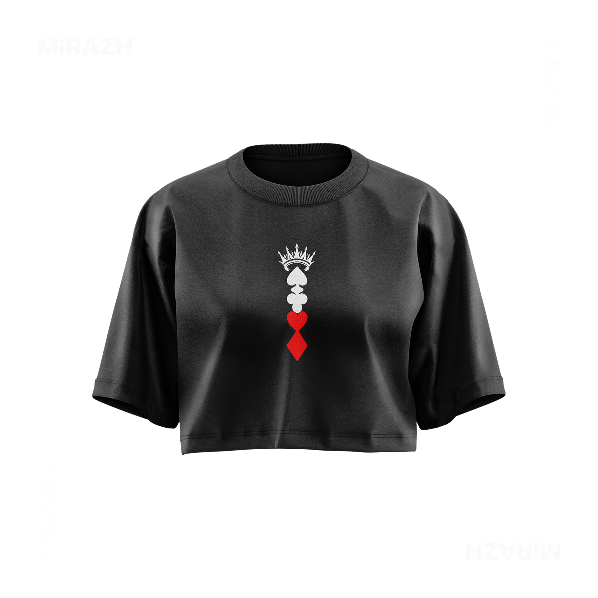 RoyalSuitStack Over Sized Crop Top 01 Faded Black