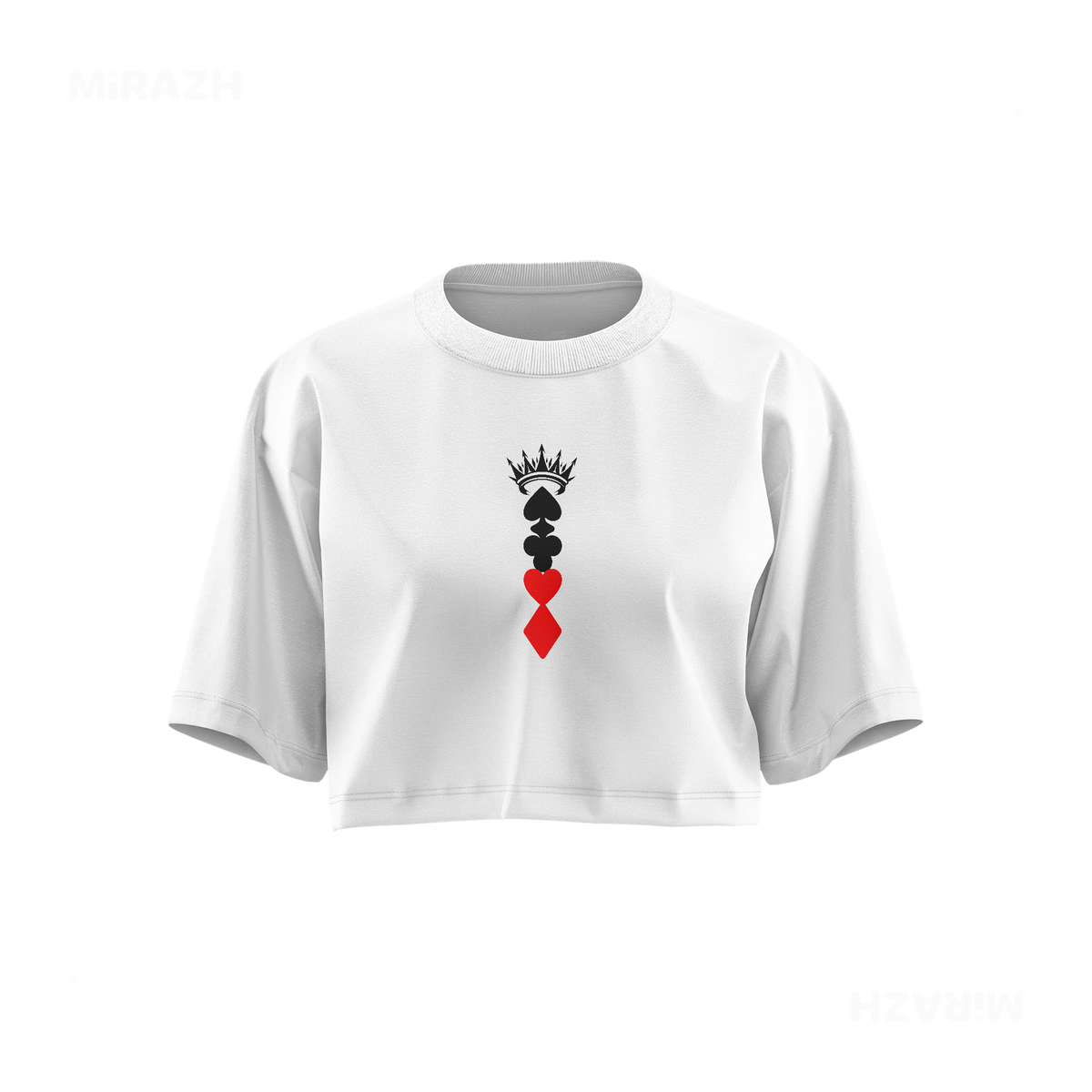 RoyalSuitStack Over Sized Crop Top 01 White