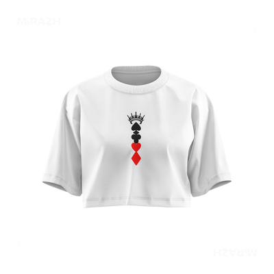 RoyalSuitStack Over Sized Crop Top 01 White