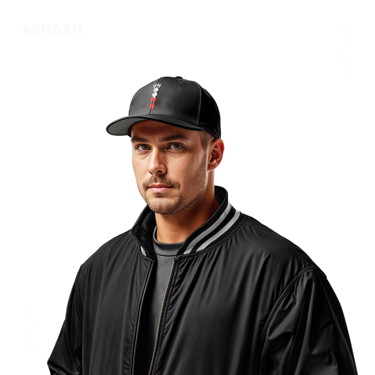 RoyalSuitStack Snapback Caps 02 Black DTF