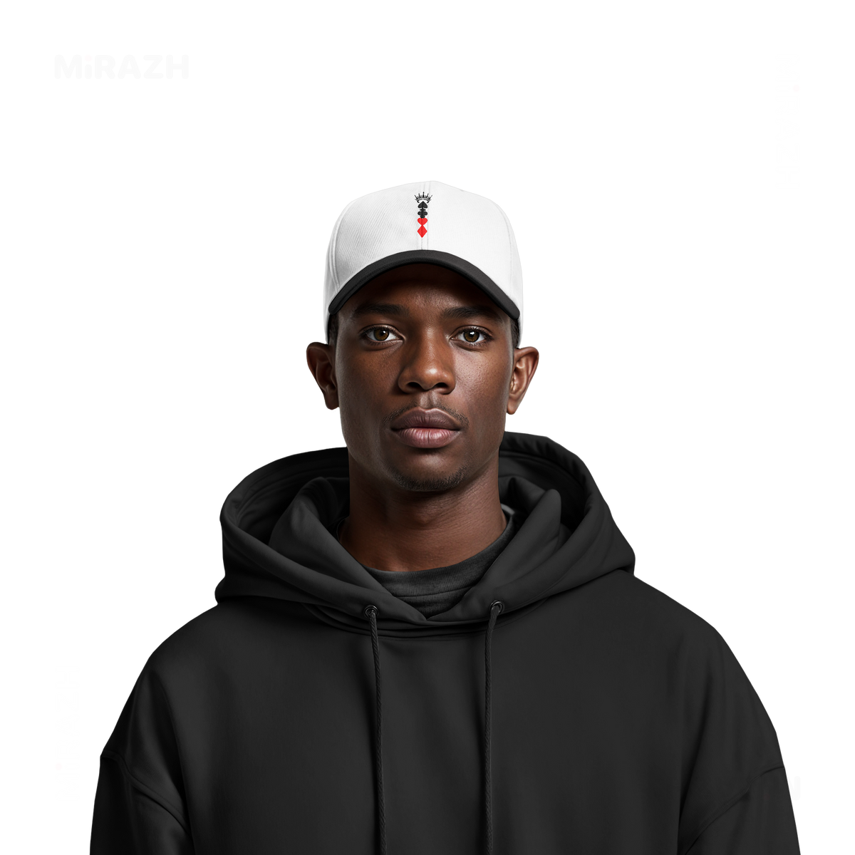 RoyalSuitStack Snapback Caps 06 White Black DTF