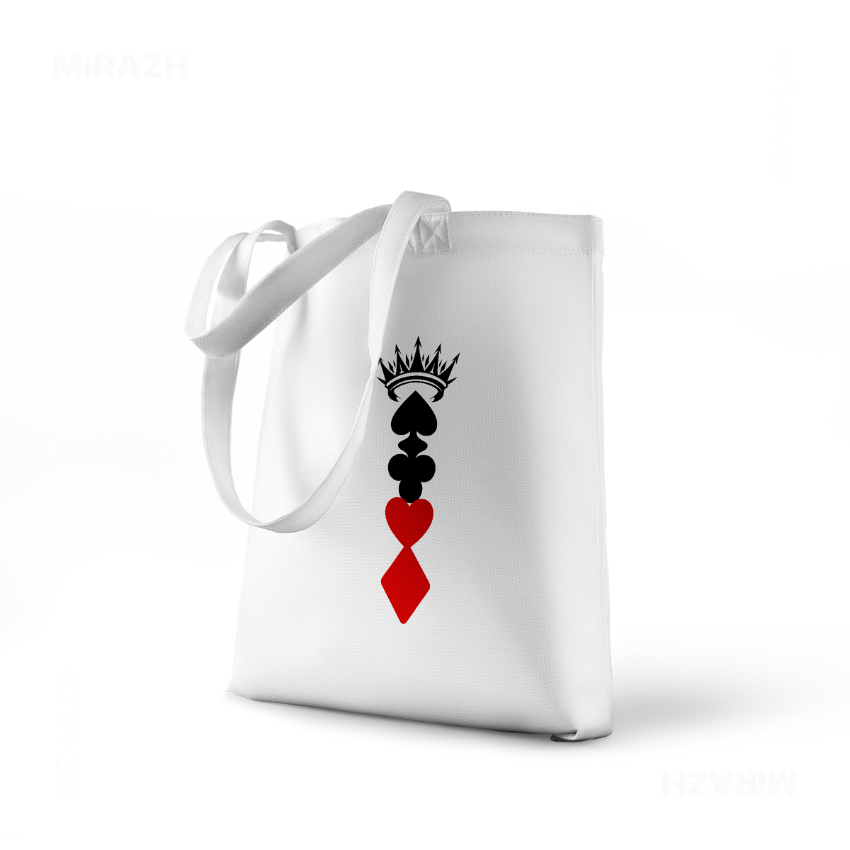 RoyalSuitStack Tote Bags 01 White