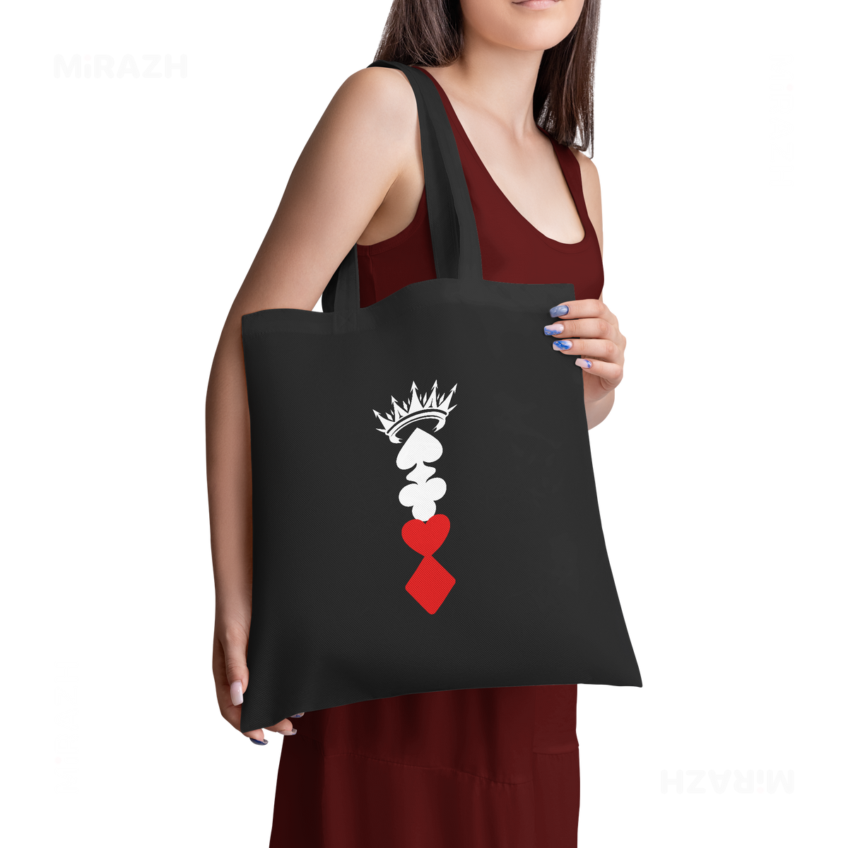 RoyalSuitStack Tote Bags 02 Black