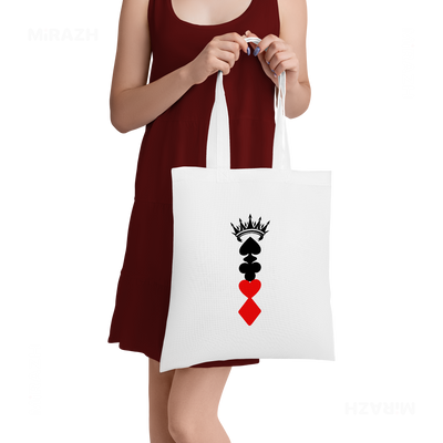 RoyalSuitStack Tote Bags 05 White